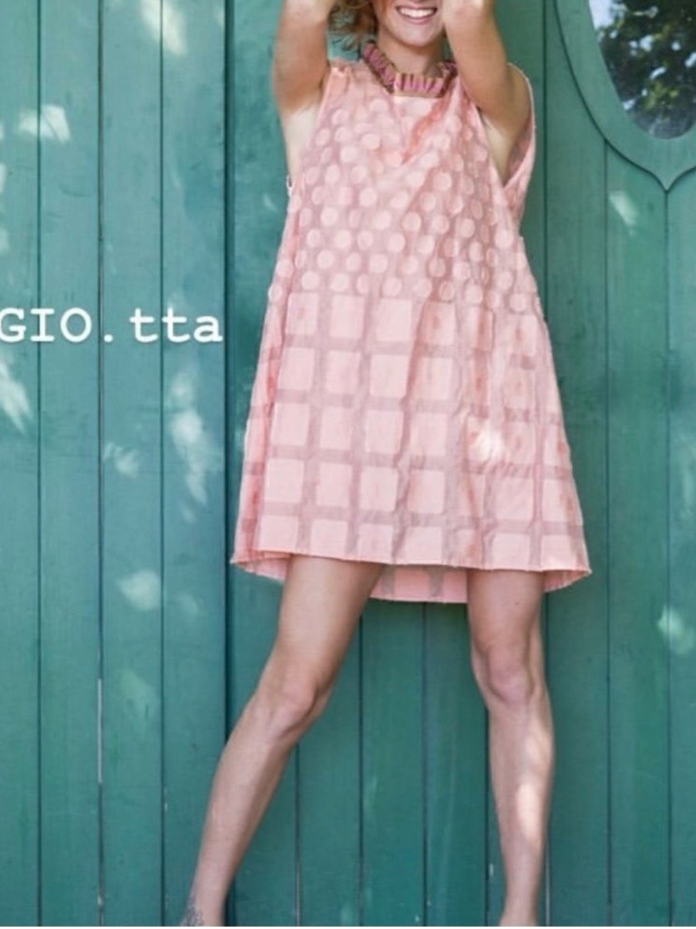 GIO.tta Pink Sleeveless A-Line Dress - Lightweight Summer Style  - Made in Italy